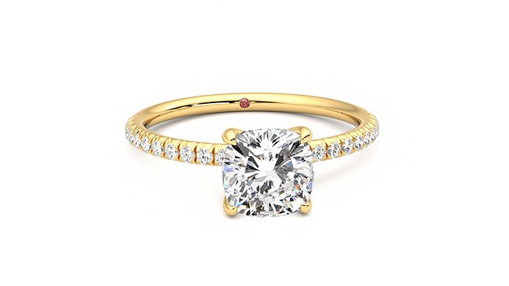 Taylor & Hart Dulcet Cushion Engagement Ring 360 degree image 2