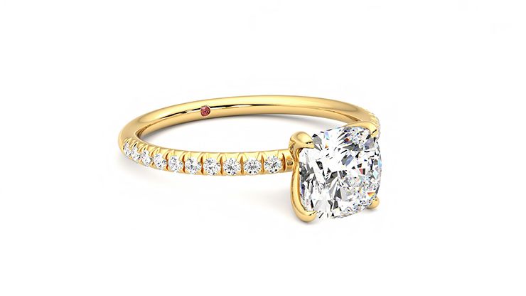 Taylor & Hart Dulcet Cushion Engagement Ring 360 degree image 5