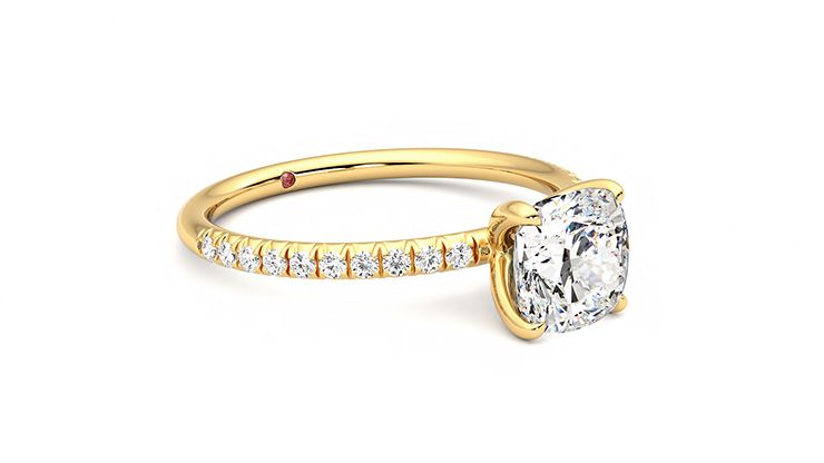 Taylor & Hart Dulcet Cushion Engagement Ring 360 degree image 6