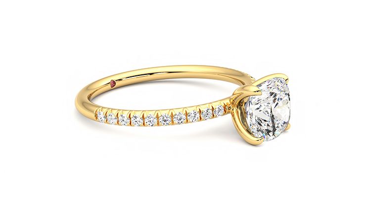 Taylor & Hart Dulcet Cushion Engagement Ring 360 degree image 7