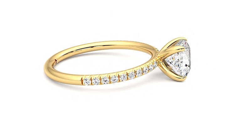 Taylor & Hart Dulcet Cushion Engagement Ring 360 degree image 9