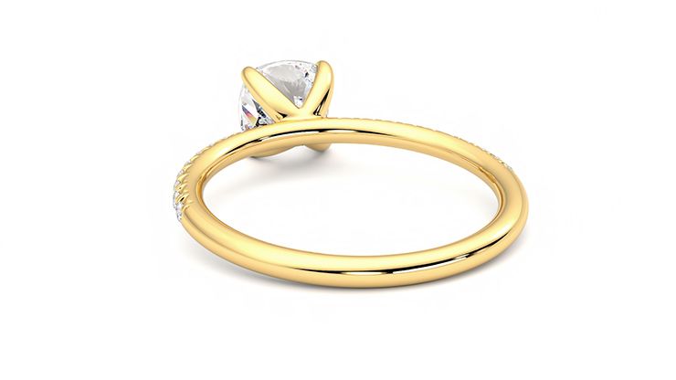 Taylor & Hart Dulcet Cushion Engagement Ring 360 degree image 16