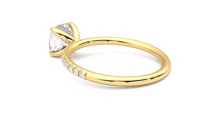 Taylor & Hart Dulcet Cushion Engagement Ring 360 degree image 18