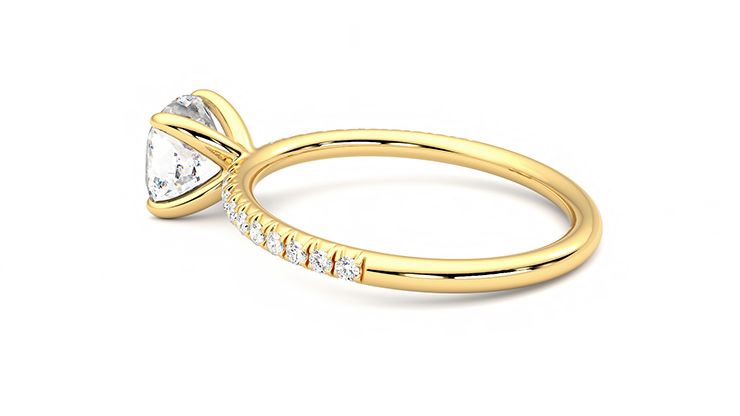 Taylor & Hart Dulcet Cushion Engagement Ring 360 degree image 19