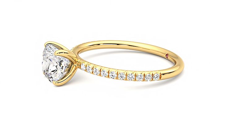 Taylor & Hart Dulcet Cushion Engagement Ring 360 degree image 22