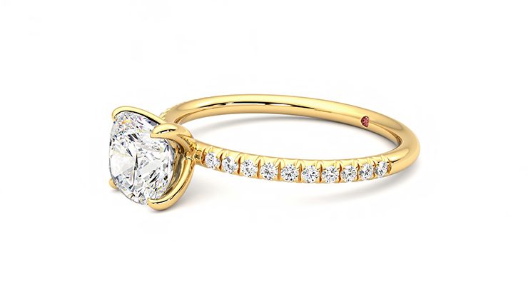 Taylor & Hart Dulcet Cushion Engagement Ring 360 degree image 23