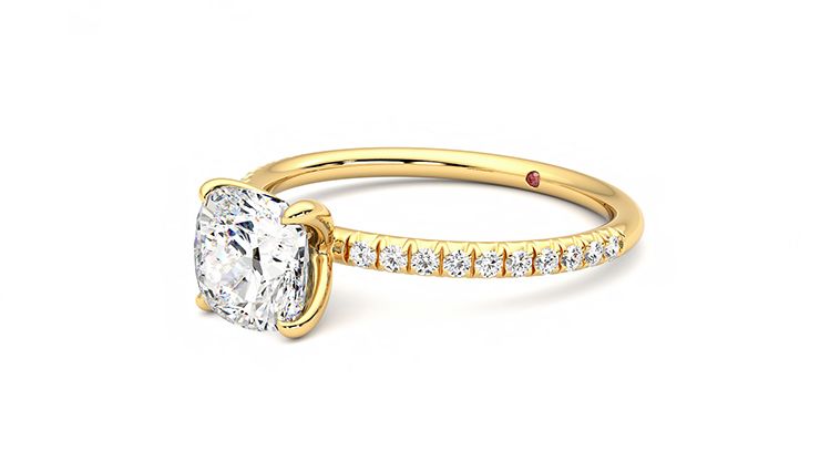 Taylor & Hart Dulcet Cushion Engagement Ring 360 degree image 24