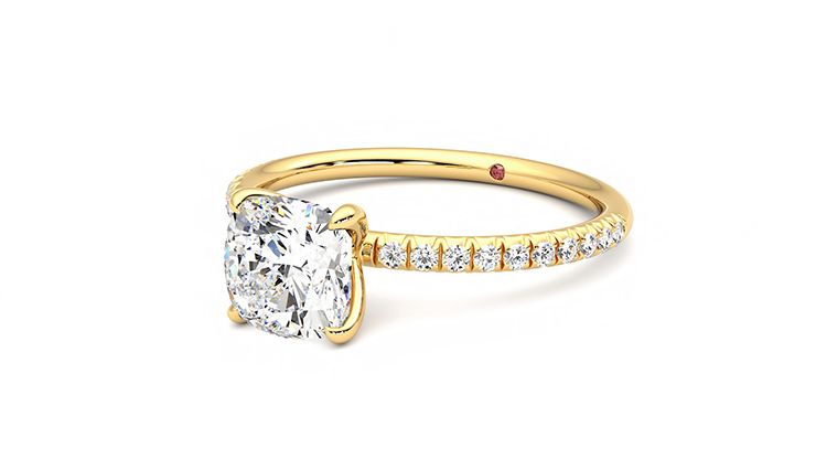 Taylor & Hart Dulcet Cushion Engagement Ring 360 degree image 25
