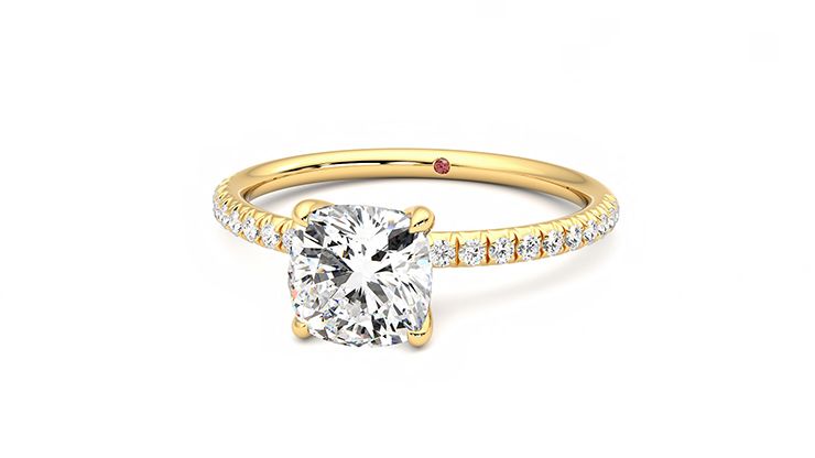 Taylor & Hart Dulcet Cushion Engagement Ring 360 degree image 27