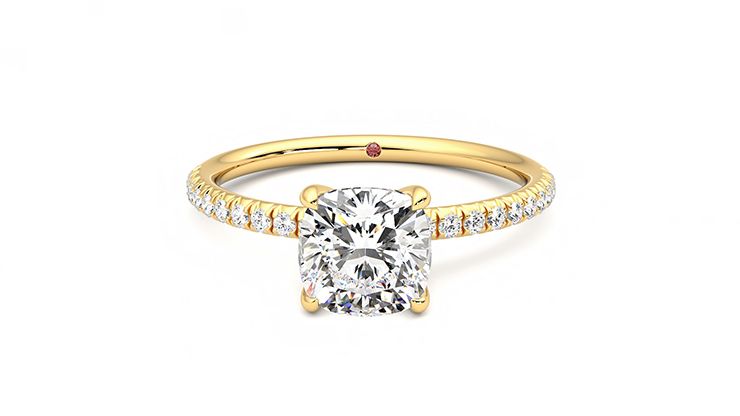 Taylor & Hart Dulcet Cushion Engagement Ring 360 degree image 29