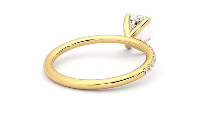 Taylor & Hart Dulcet Emerald Engagement Ring 360 degree image 14