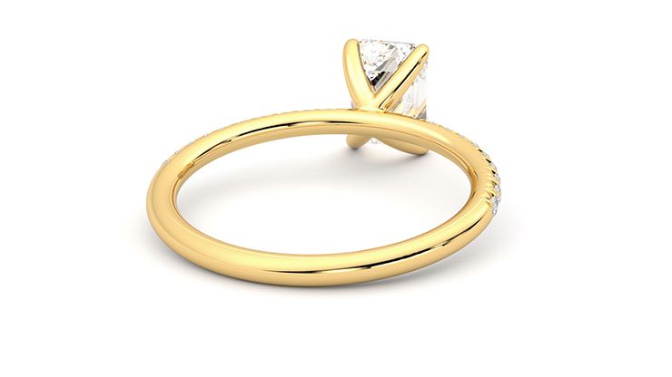 Taylor & Hart Dulcet Emerald Engagement Ring 360 degree image 15