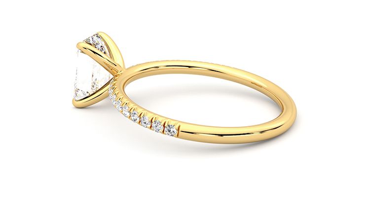 Taylor & Hart Dulcet Emerald Engagement Ring 360 degree image 20