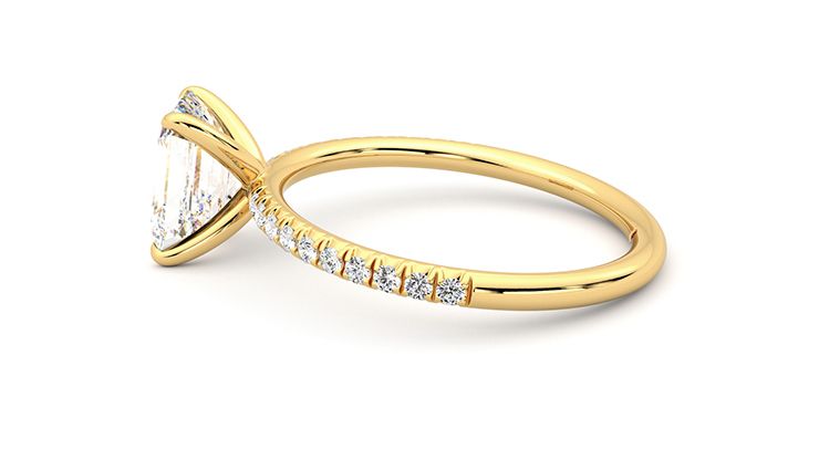 Taylor & Hart Dulcet Emerald Engagement Ring 360 degree image 21