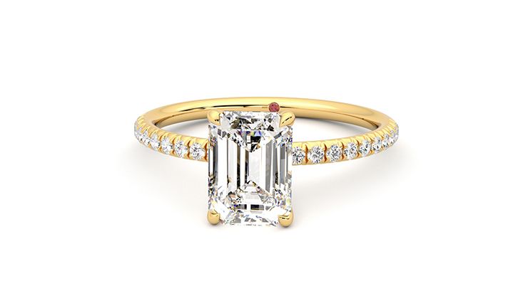 Taylor & Hart Dulcet Emerald Engagement Ring 360 degree image 29