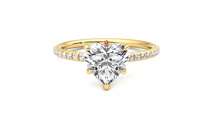 Taylor & Hart Dulcet Heart Engagement Ring 360 degree image 0