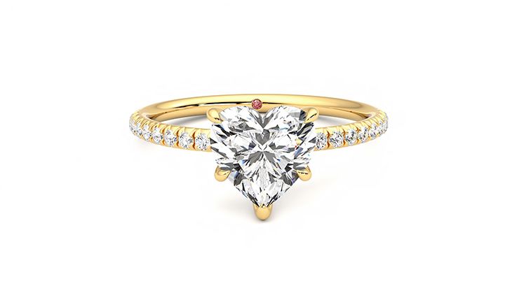 Taylor & Hart Dulcet Heart Engagement Ring 360 degree image 1