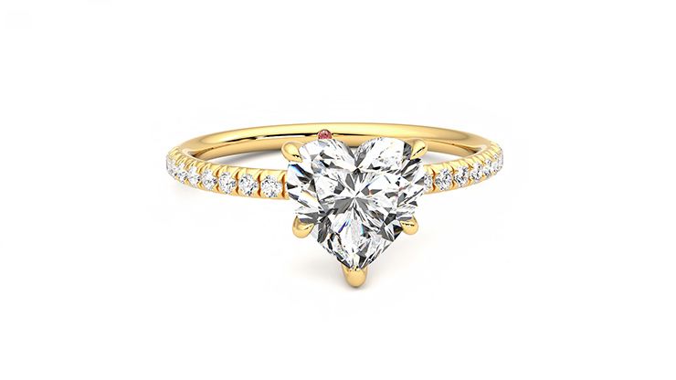 Taylor & Hart Dulcet Heart Engagement Ring 360 degree image 2