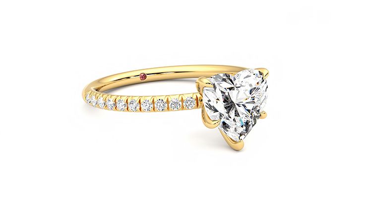 Taylor & Hart Dulcet Heart Engagement Ring 360 degree image 5