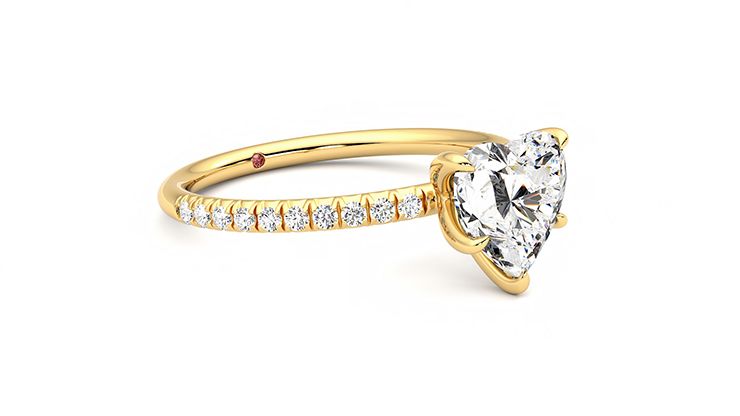 Taylor & Hart Dulcet Heart Engagement Ring 360 degree image 6