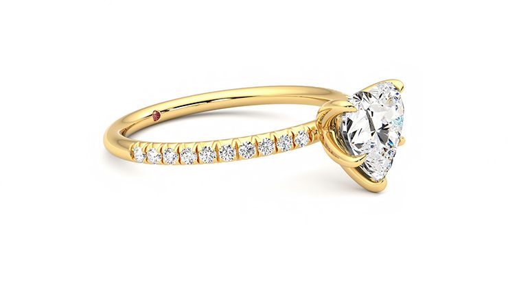 Taylor & Hart Dulcet Heart Engagement Ring 360 degree image 7