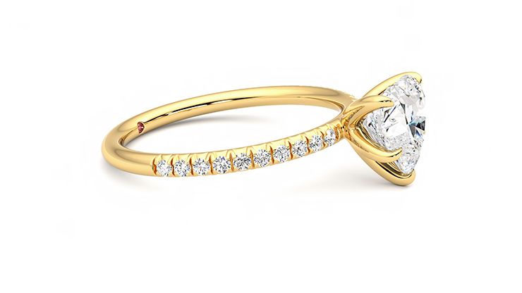 Taylor & Hart Dulcet Heart Engagement Ring 360 degree image 8