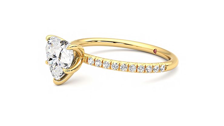 Taylor & Hart Dulcet Heart Engagement Ring 360 degree image 23
