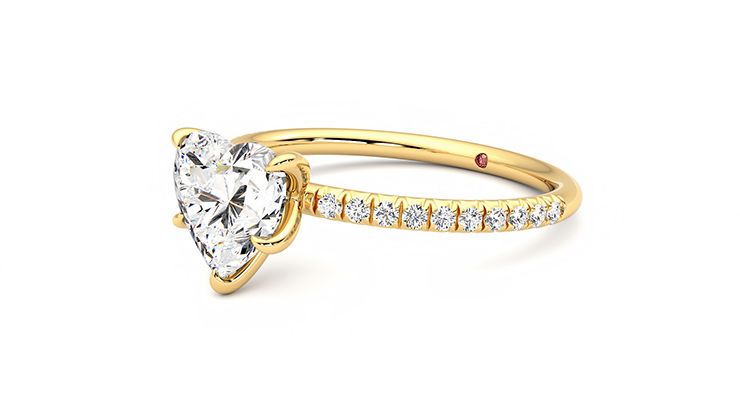 Taylor & Hart Dulcet Heart Engagement Ring 360 degree image 24
