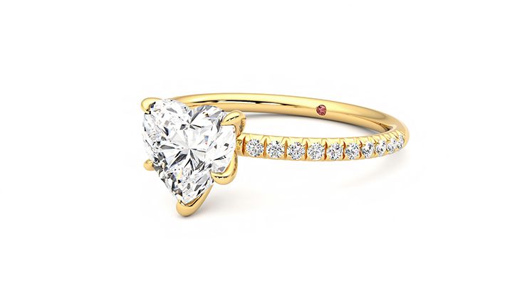 Taylor & Hart Dulcet Heart Engagement Ring 360 degree image 25