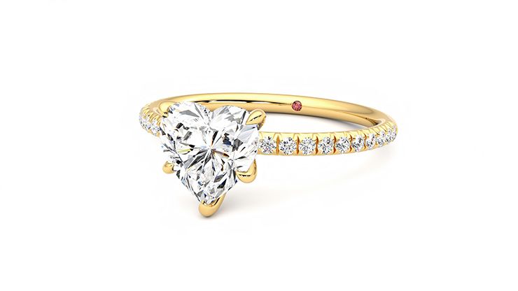 Taylor & Hart Dulcet Heart Engagement Ring 360 degree image 26