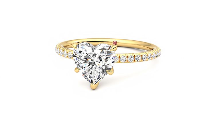 Taylor & Hart Dulcet Heart Engagement Ring 360 degree image 27