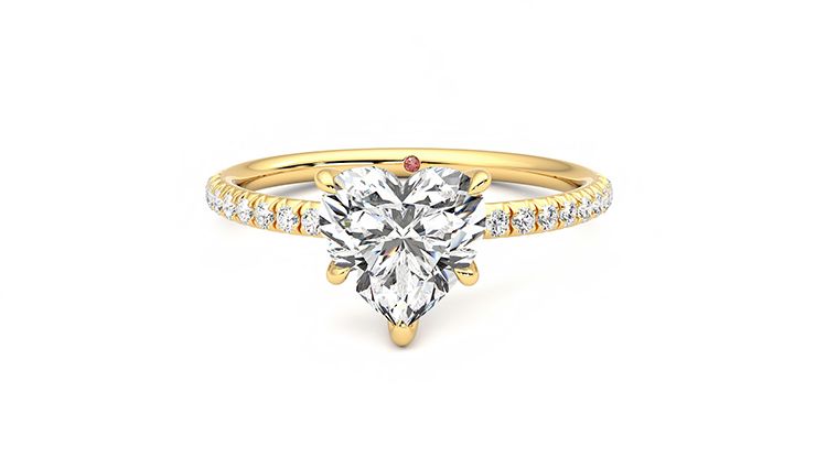 Taylor & Hart Dulcet Heart Engagement Ring 360 degree image 29