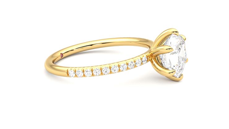 Taylor & Hart Dulcet Hexagonal Engagement Ring 360 degree image 8