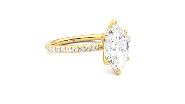 Taylor & Hart Dulcet Marquise Engagement Ring 360 degree image 5