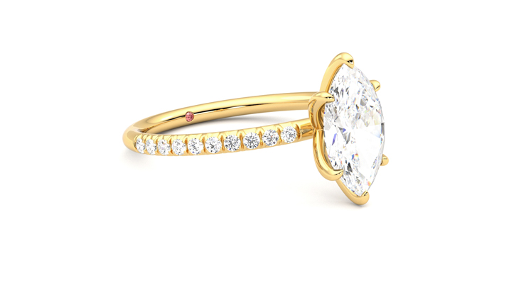 Taylor & Hart Dulcet Marquise Engagement Ring 360 degree image 6