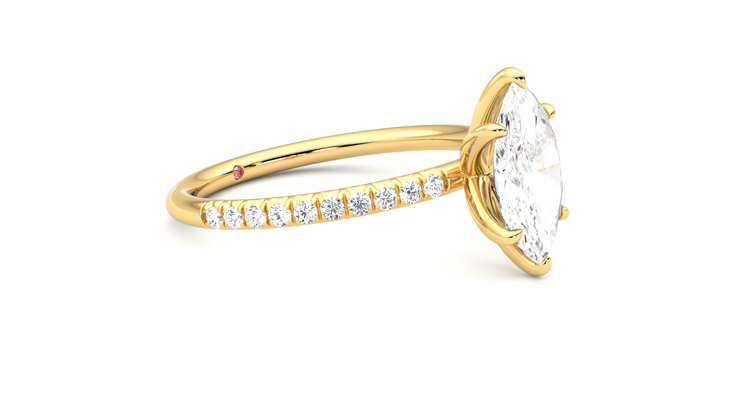 Taylor & Hart Dulcet Marquise Engagement Ring 360 degree image 7