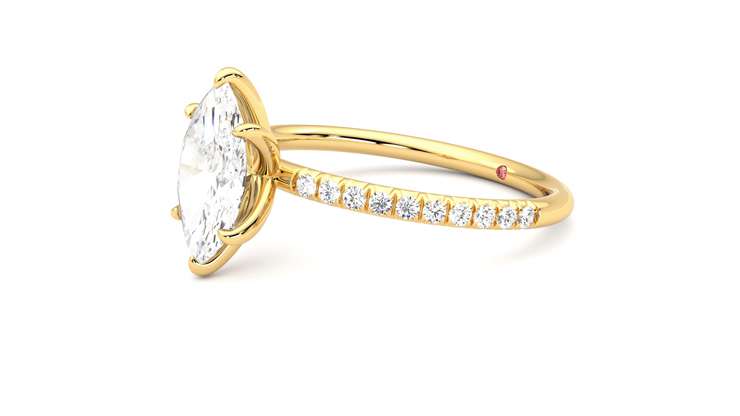 Taylor & Hart Dulcet Marquise Engagement Ring 360 degree image 23