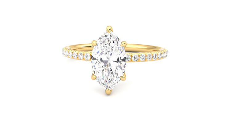 Taylor & Hart Dulcet Marquise Engagement Ring 360 degree image 28