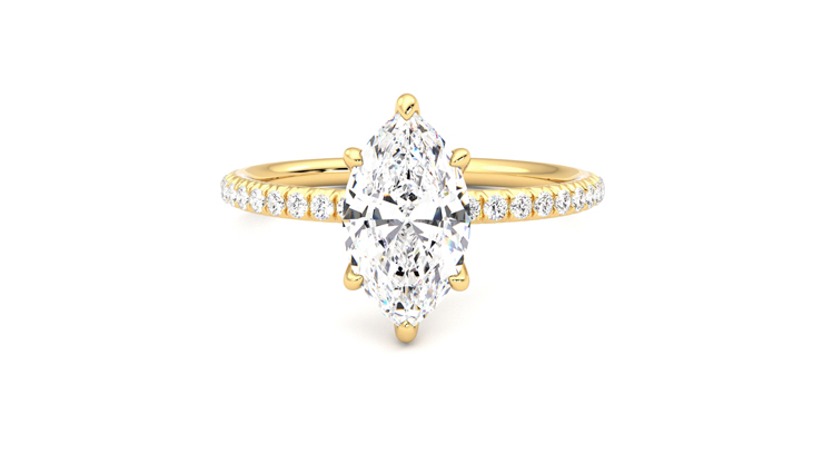Taylor & Hart Dulcet Marquise Engagement Ring 360 degree image 29