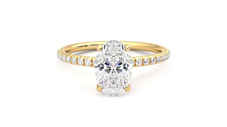 Taylor & Hart Dulcet Oval Engagement Ring 360 degree image 1