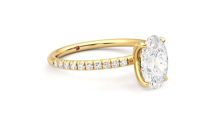 Taylor & Hart Dulcet Oval Engagement Ring 360 degree image 7