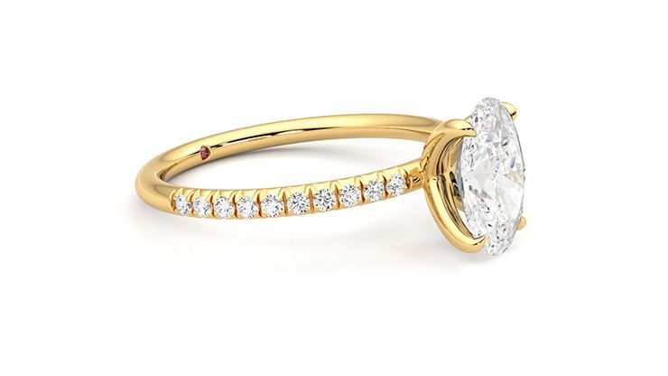 Taylor & Hart Dulcet Oval Engagement Ring 360 degree image 8