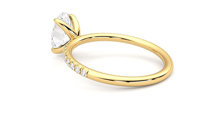 Taylor & Hart Dulcet Oval Engagement Ring 360 degree image 19