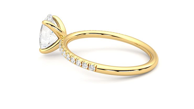 Taylor & Hart Dulcet Oval Engagement Ring 360 degree image 20