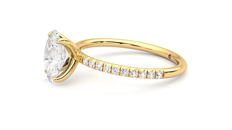 Taylor & Hart Dulcet Oval Engagement Ring 360 degree image 23