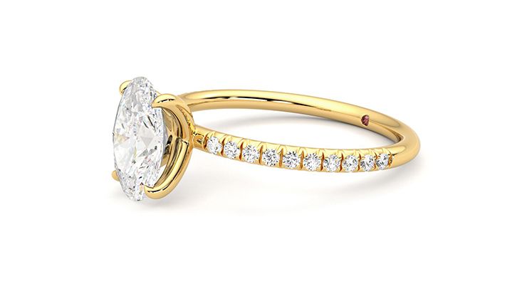 Taylor & Hart Dulcet Oval Engagement Ring 360 degree image 24