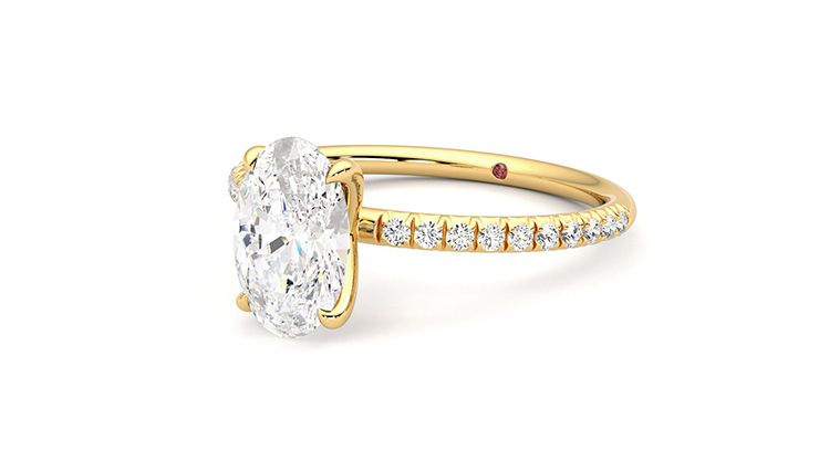 Taylor & Hart Dulcet Oval Engagement Ring 360 degree image 26