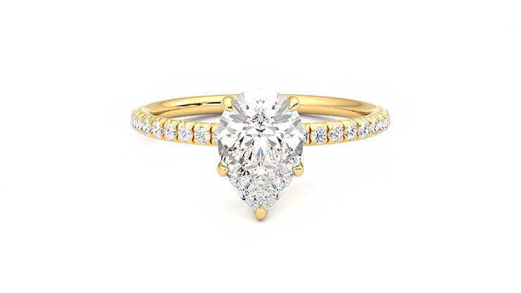 Taylor & Hart Dulcet Pear Engagement Ring 360 degree image 0