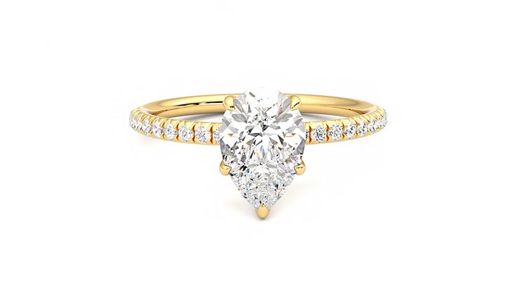 Taylor & Hart Dulcet Pear Engagement Ring 360 degree image 1