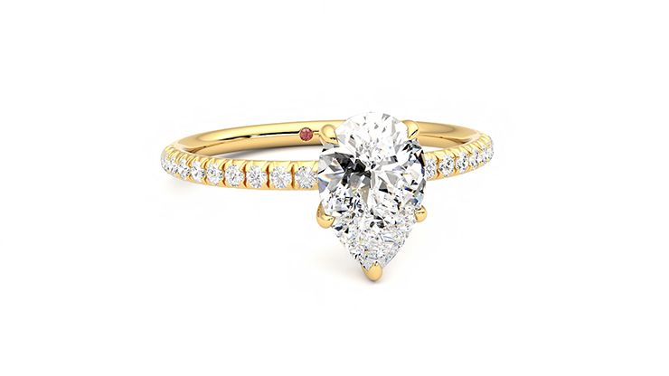 Taylor & Hart Dulcet Pear Engagement Ring 360 degree image 3